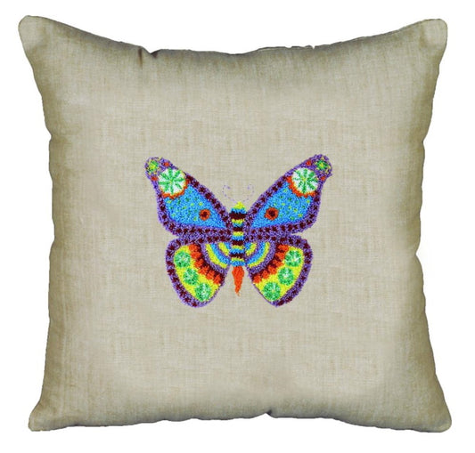Butterfly Pillow Punch Needle Kit by Janlynn