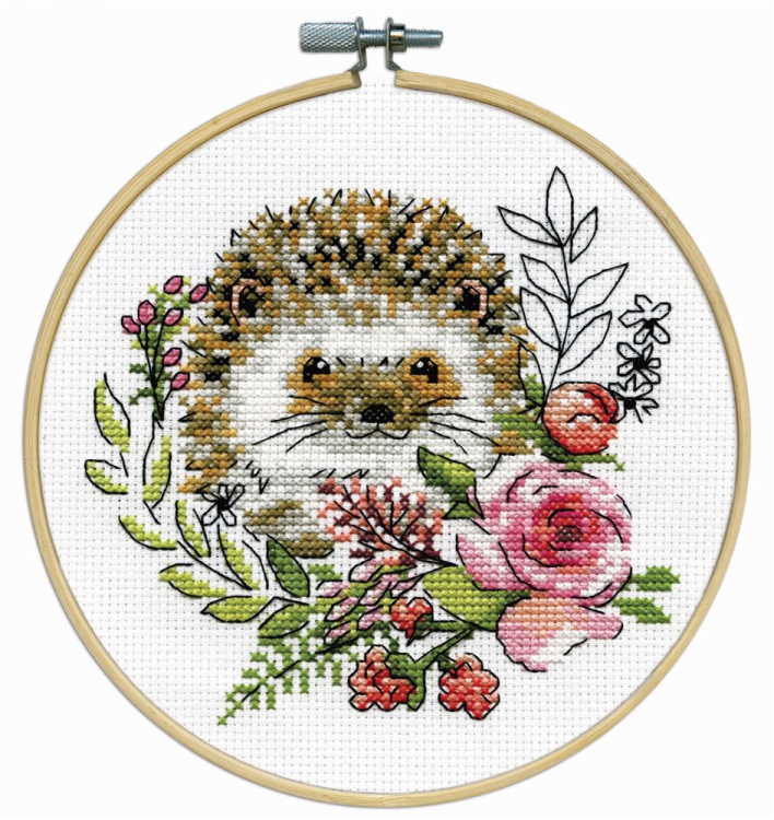 Hedgehog with Hoop Cross Stitch Kit by Design Works