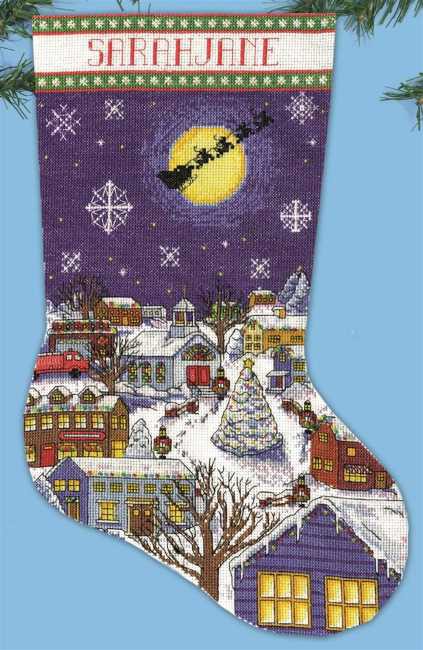 Christmas Eve Stocking Cross Stitch Kit by Design Works