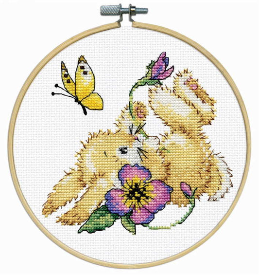 Bunny with Hoop Cross Stitch Kit by Design Works