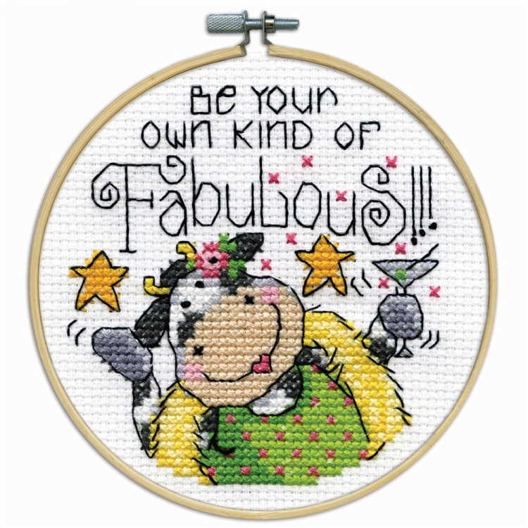 Fabulous with Hoop Cross Stitch Kit by Design Works