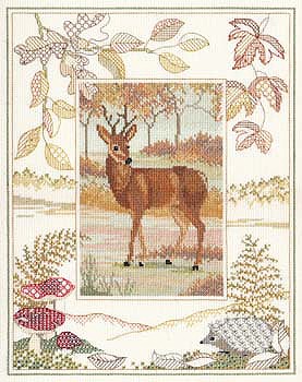 Deer Cross Stitch Kit by Derwentwater Designs