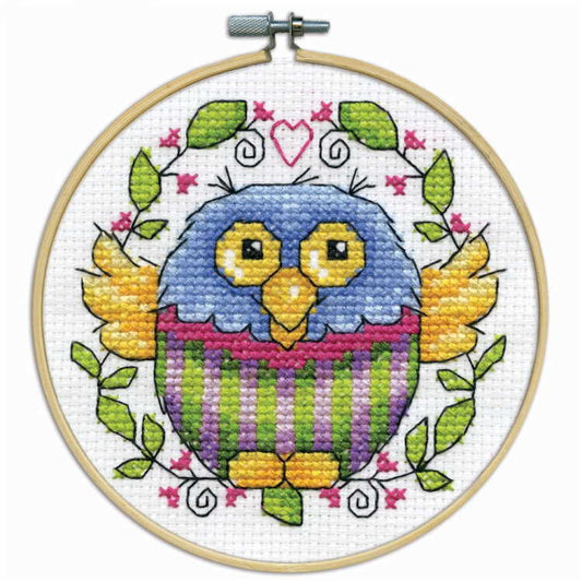 Owl with Hoop Cross Stitch Kit by Design Works