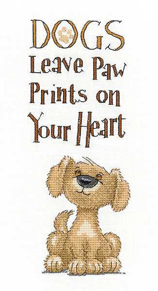 Paw Prints Cross Stitch Kit by Heritage Crafts