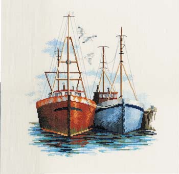 Fish Quay Cross Stitch Kit by Derwentwater Designs