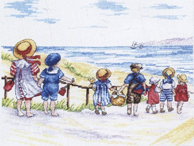 To the Beach We Go All Our Yesterdays Cross Stitch Kit by Faye Whittaker