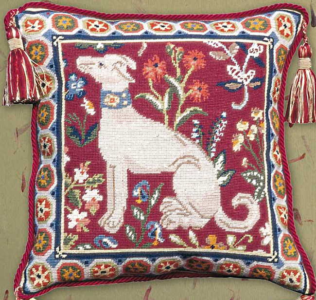 Medieval Dog Tapestry Needlepoint Kit by Glorafilia