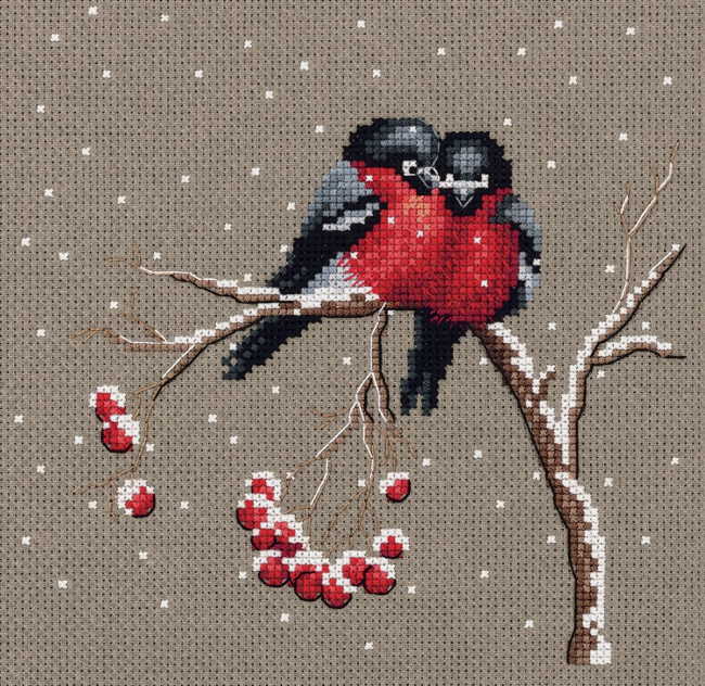 Winter Birds Cross Stitch Kit by Klart