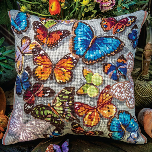 Butterflies Tapestry Needlepoint Kit by Glorafilia