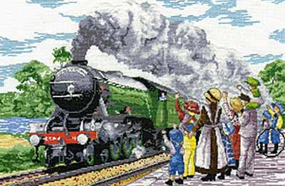 Flying Scotsman All Our Yesterdays Cross Stitch Kit by Faye Whittaker