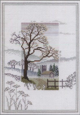Winter Tree Cross Stitch Kit by Derwentwater Designs