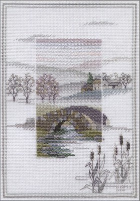 Winter Bridge Cross Stitch Kit by Derwentwater Designs