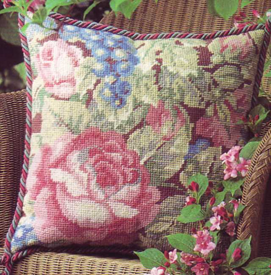 Garden Roses Tapestry Needlepoint Kit by Glorafilia