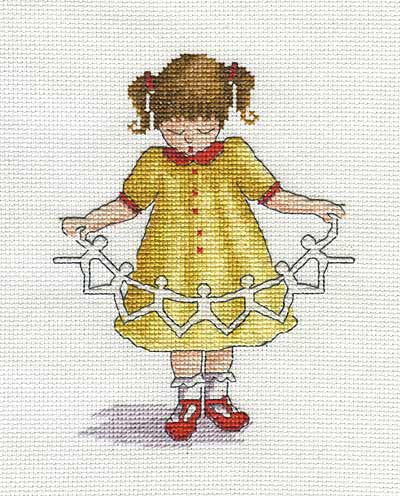 Dolly Chain All Our Yesterdays Cross Stitch Kit by Faye Whittaker