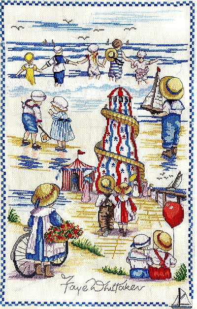 Seaside Montage All Our Yesterdays Cross Stitch Kit by Faye Whittaker