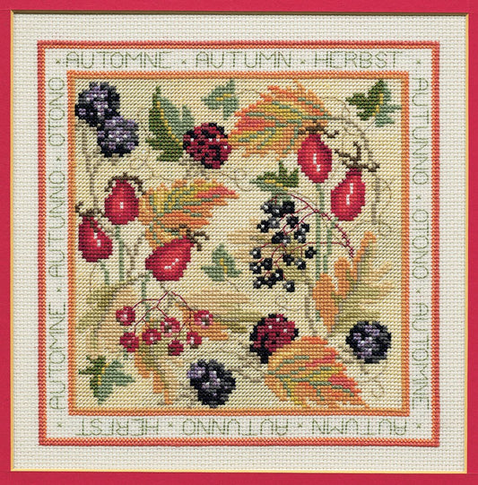 Autumn Cross Stitch Kit by Derwentwater Designs