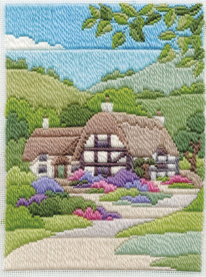 Summer Cottage Long Stitch Kit by Derwentwater Designs