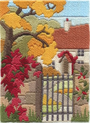 Autumn Garden Long Stitch Kit by Derwentwater Designs