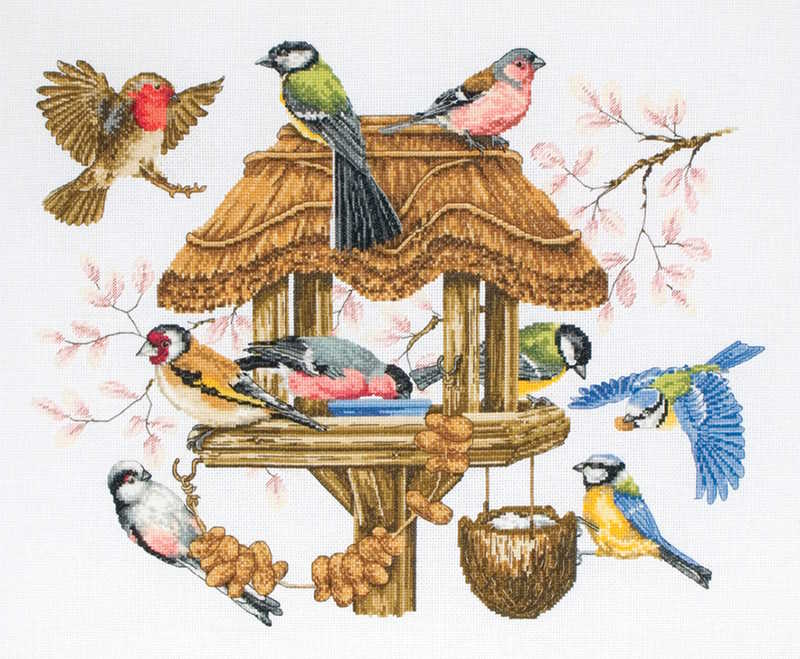 Bird Table Cross Stitch Kit By Anchor