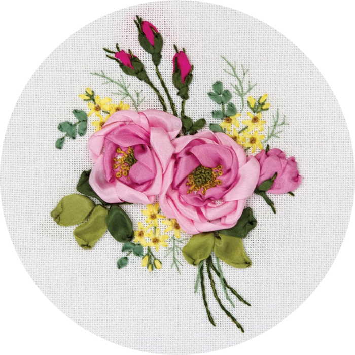 Gentle Fragrance Ribbon Embroidery Kit by PANNA