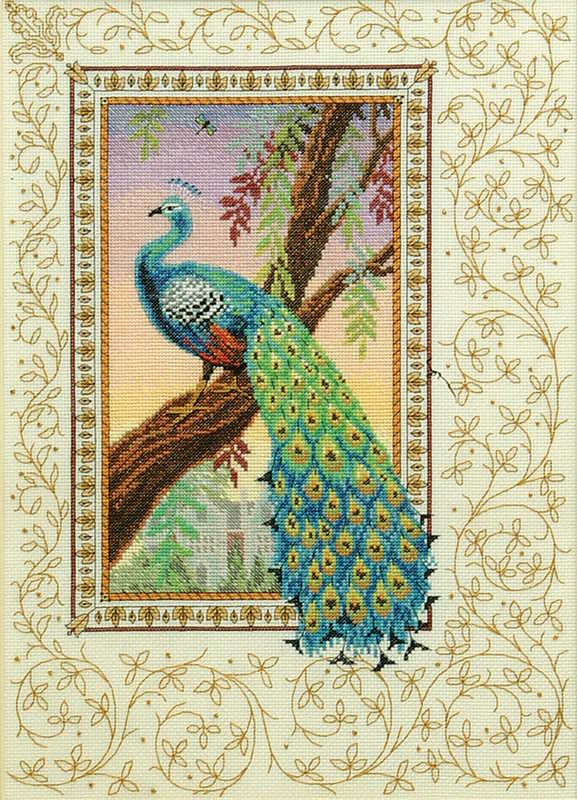 Renaissance Peacock Cross Stitch Kit By Anchor