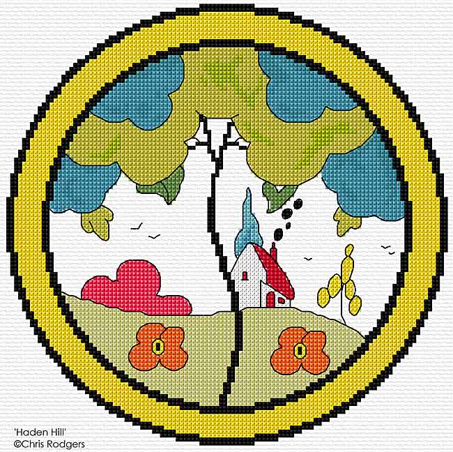 Haden Hill Art Deco Cross Stitch Kit by Whychbury Hill Designs The