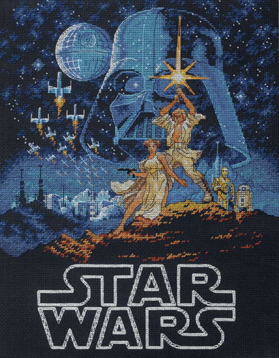 Luke and Princess Leia Star Wars Cross Stitch Kit by Dimensions