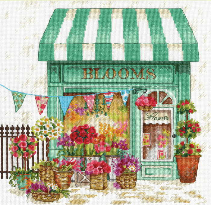 Blooms Flower Shop Cross Stitch Kit by Dimensions