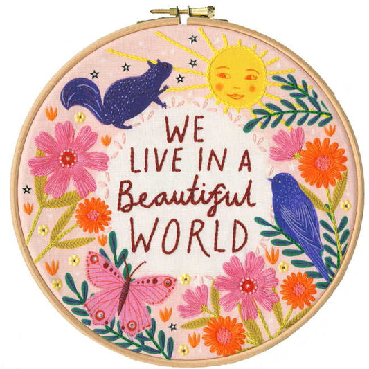 Beautiful World Embroidery Kit By Bothy Threads