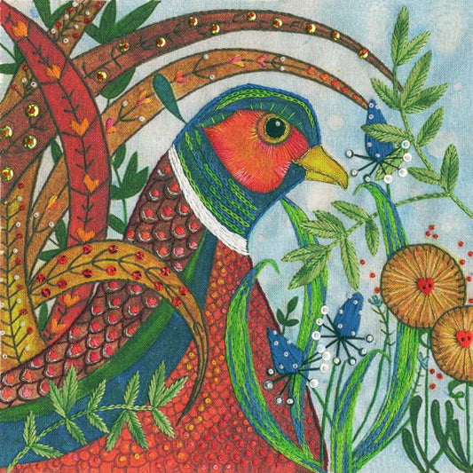 Pheasant Embroidery Kit By Bothy Threads