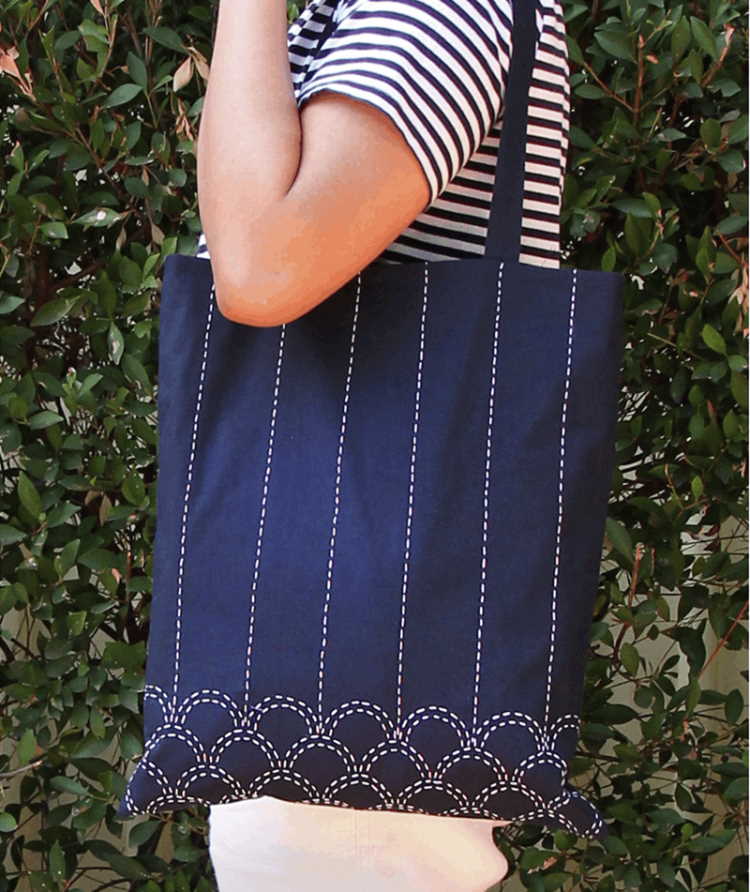 Sashiko Embroidery Tote Bag Kit by Sew Easy