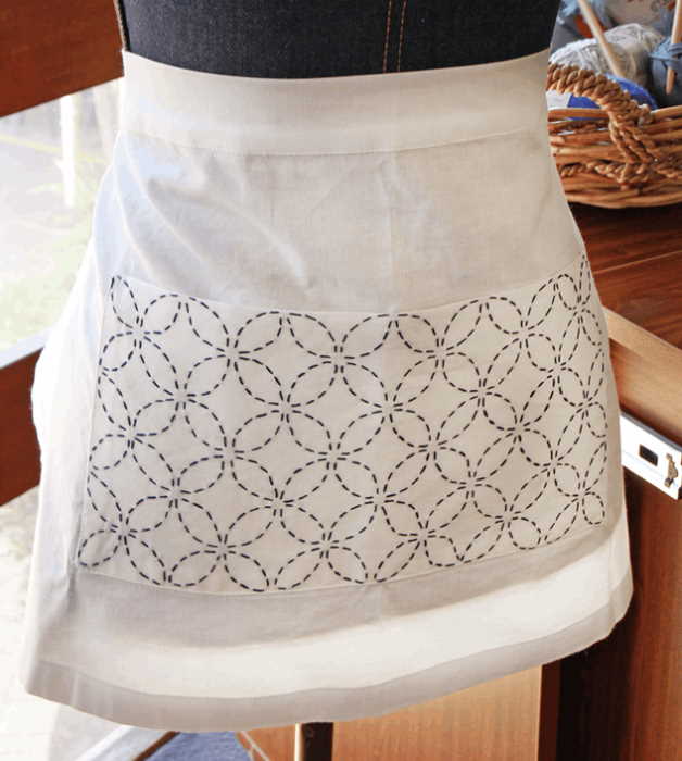 Sashiko Embroidery Apron Kit by Sew Easy
