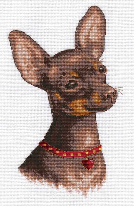 Toy Terrier Cross Stitch Kit by PANNA