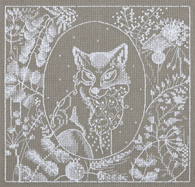 Lace Fox Cross Stitch Kit by PANNA