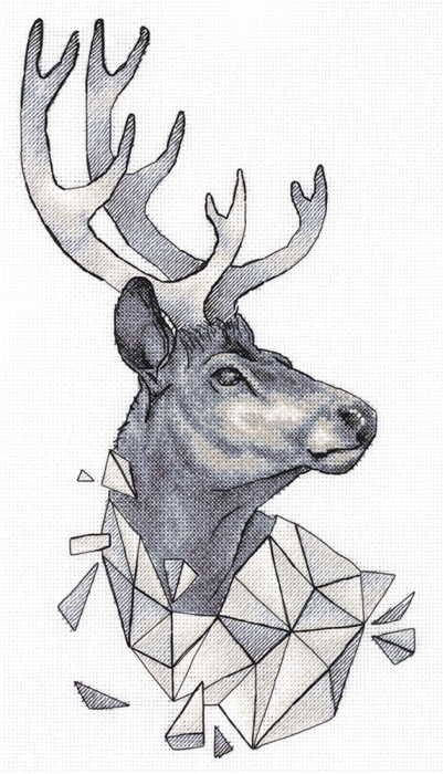 Geometry Deer Cross Stitch Kit by PANNA