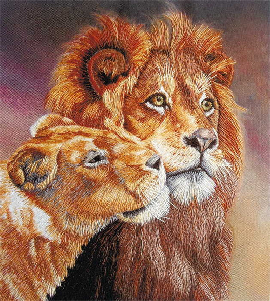 Lions Embroidery Kit by PANNA