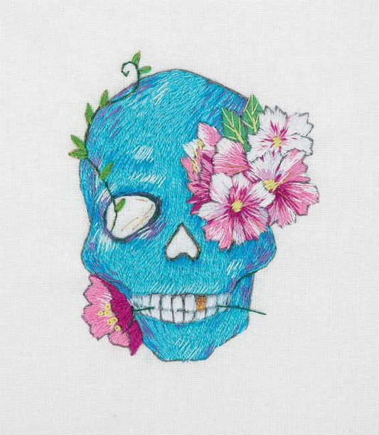 Flower Skull Embroidery Kit by PANNA