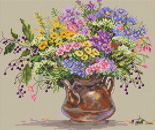 Wild Flowers Cross Stitch Kit by Merejka