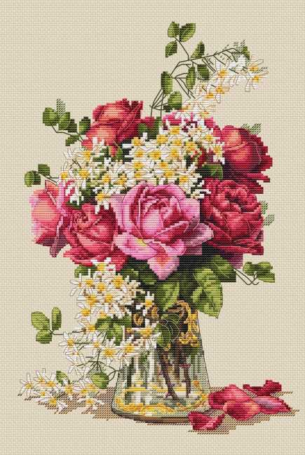 Roses Cross Stitch Kit by Merejka