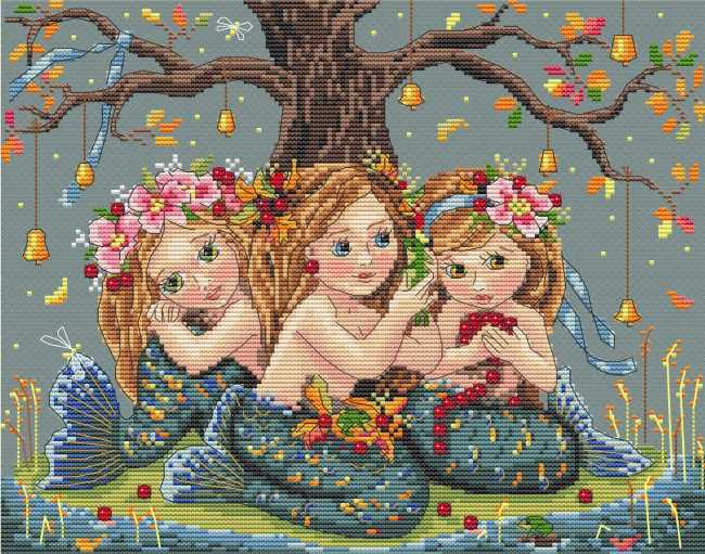 Mermaids Cross Stitch Kit by Merejka