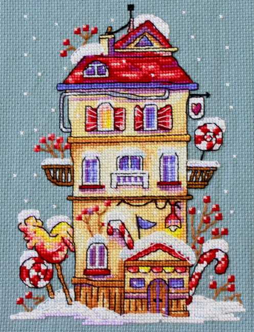 Winter House Cross Stitch Kit by Merejka