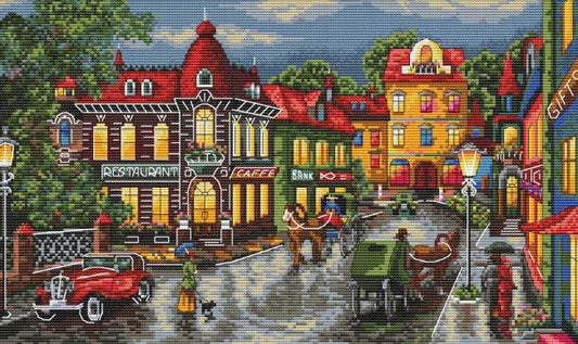 The Old City Cross Stitch Kit by Merejka