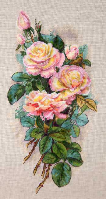 Vintage Roses Cross Stitch Kit by Merejka
