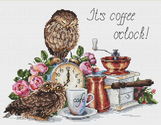 It's Coffee O'Clock Cross Stitch Kit by Merejka