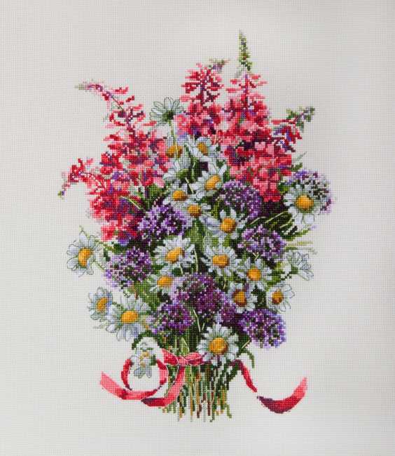 The Field Bouquet Cross Stitch Kit by Merejka