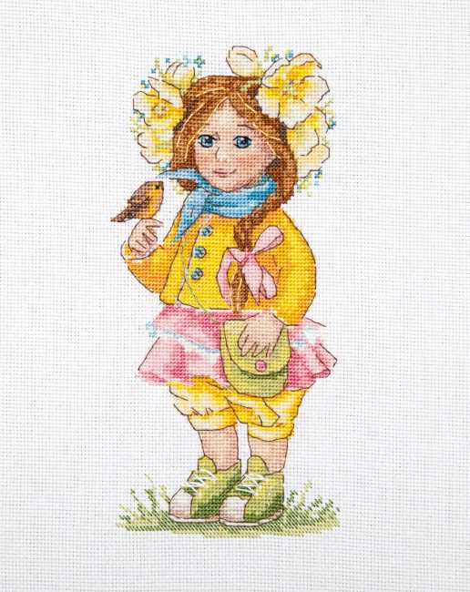 Spring Girl Cross Stitch Kit by Merejka