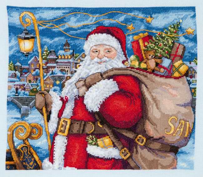 Santa is Coming Cross Stitch Kit by Merejka