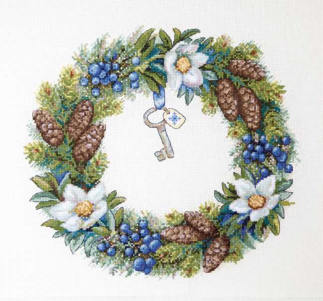 Winter Wreath Cross Stitch Kit by Merejka