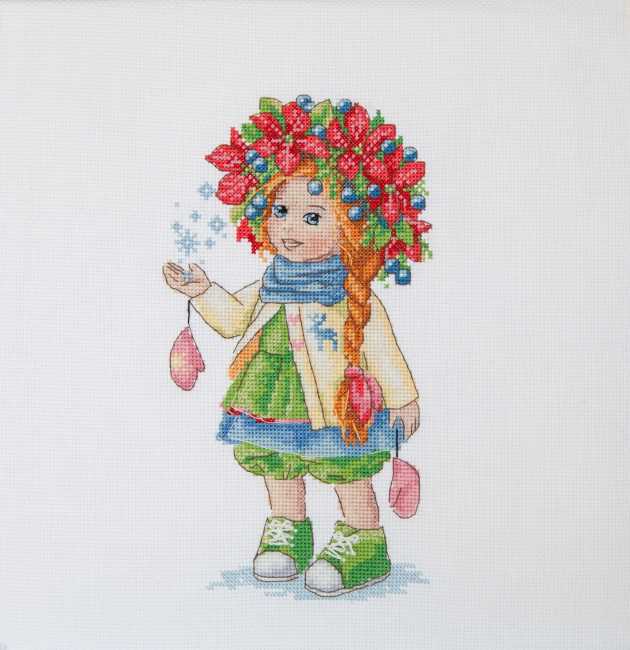 Winter Girl Cross Stitch Kit by Merejka