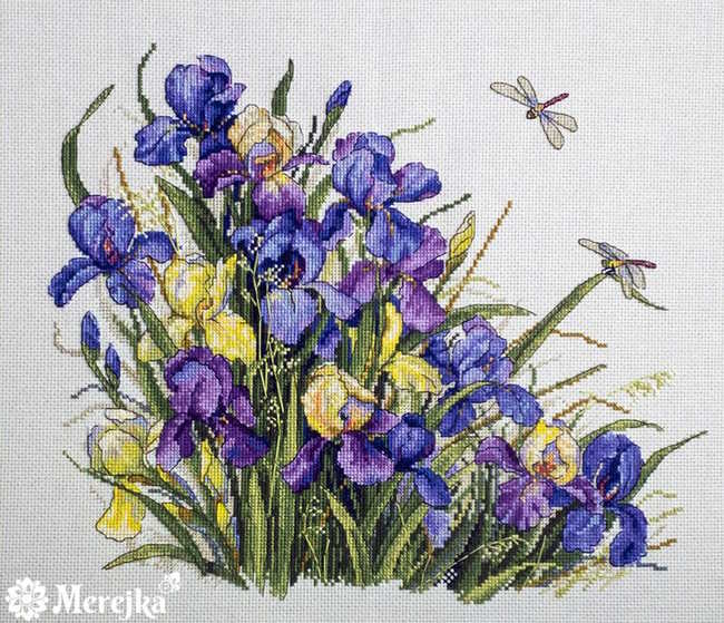 Irises Cross Stitch Kit by Merejka